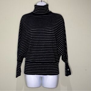 Alice + Olivia silk and cashmere turtleneck batwing sweater, size small
